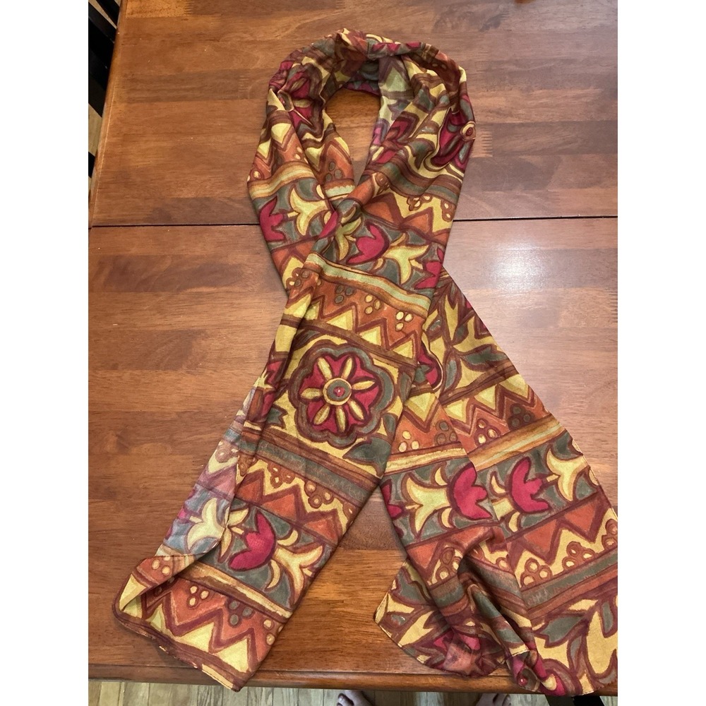 Beautiful Chic Scarf- Made In Italy. 100% Polyester Pre Owned Vintage